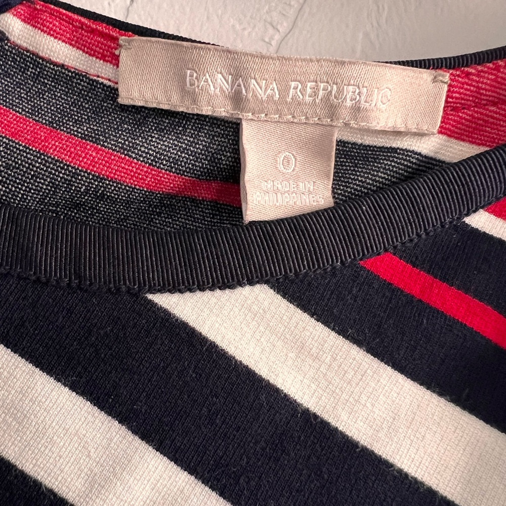 Banana Republic Red and Black Striped Dress - Picture 5 of 6